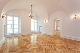 Renovation of solid parquet by vitrification