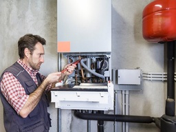 Annual maintenance of a gas boiler