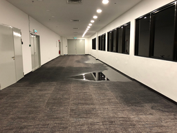 Water damage: water evacuation in a room of 100m2
