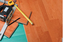 The placement and the installation of a laminate floor